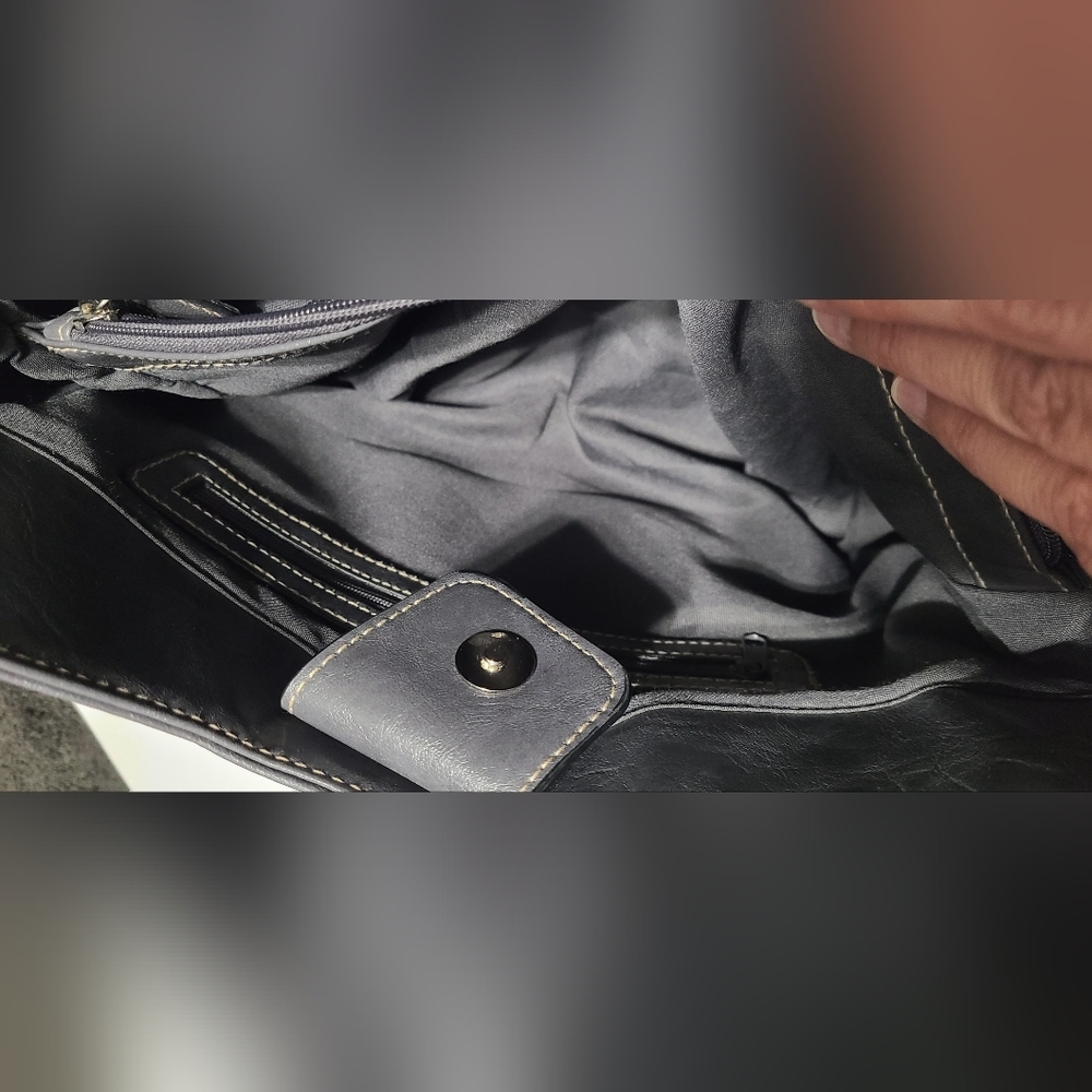 Gray handbag medium size Faux Leather - Picture 6 of 16